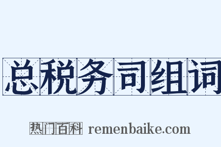 总税务司组词是什么意思的图片